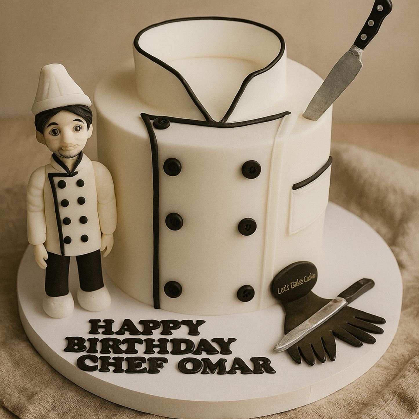 Chef-Themed Birthday Cake