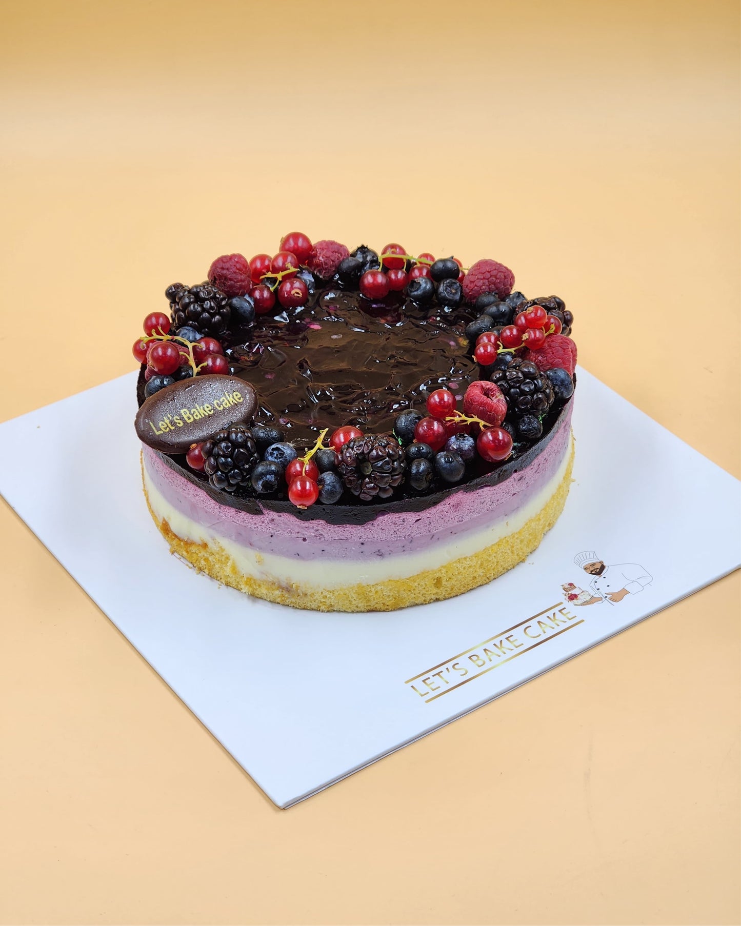 Mixed Berry Mousse Cake