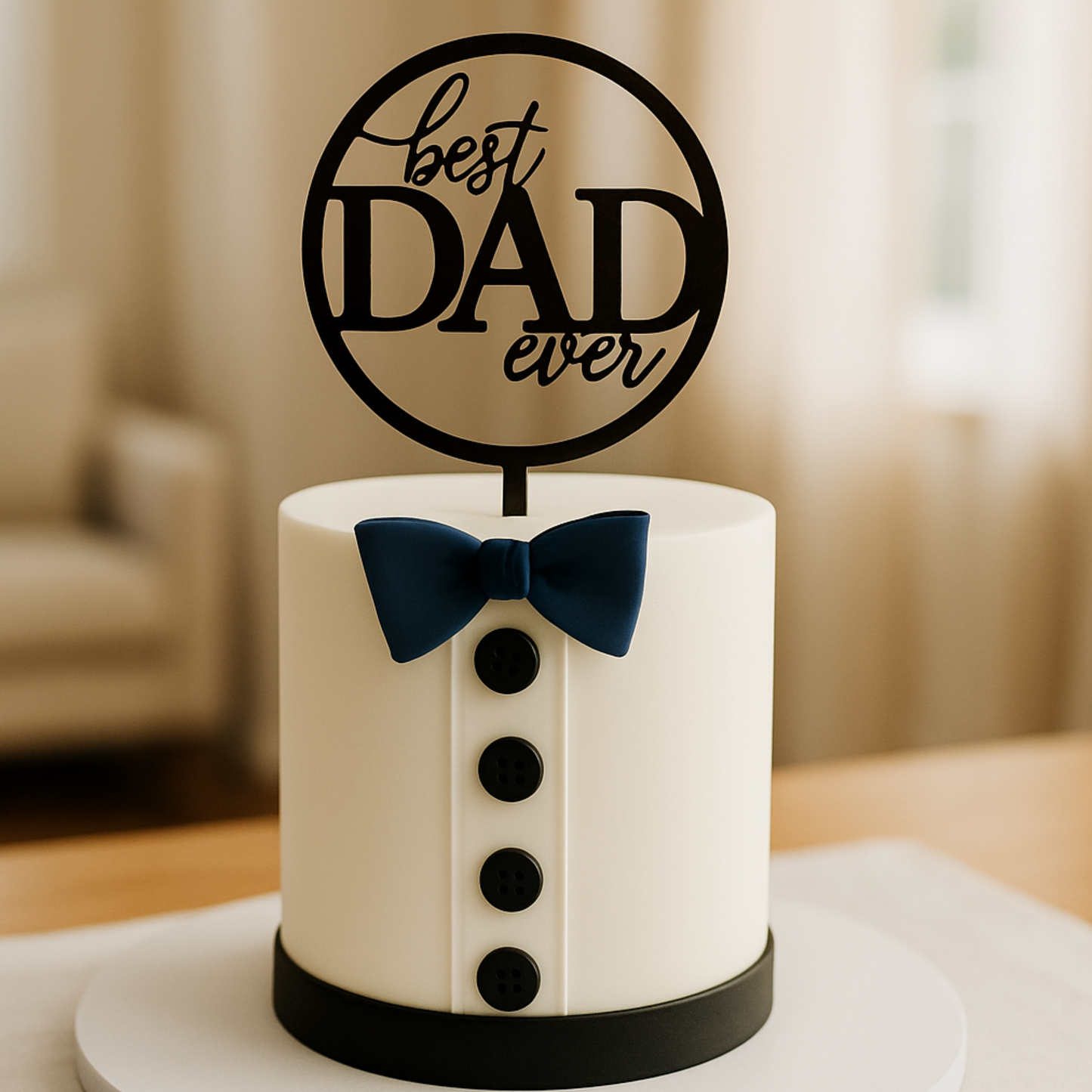 Best Dad Ever Bowtie Cake
