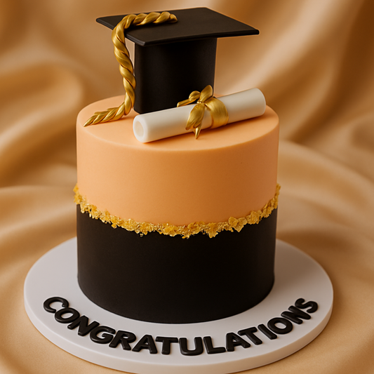 Modern Luxe Graduation Cake