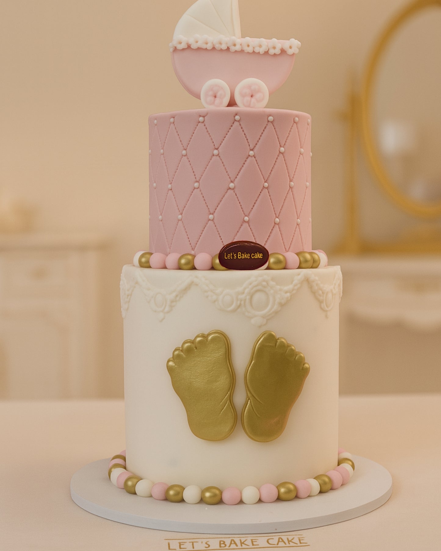 Baby Girl Shower Cake