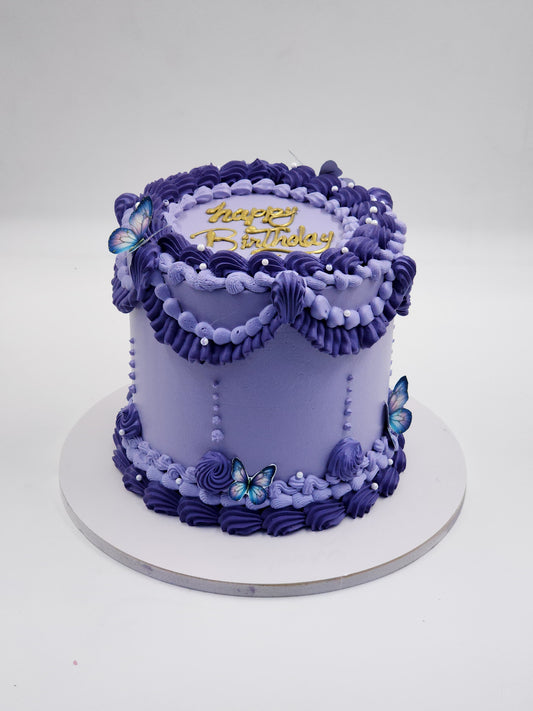 Royal Violet Butterfly Cake