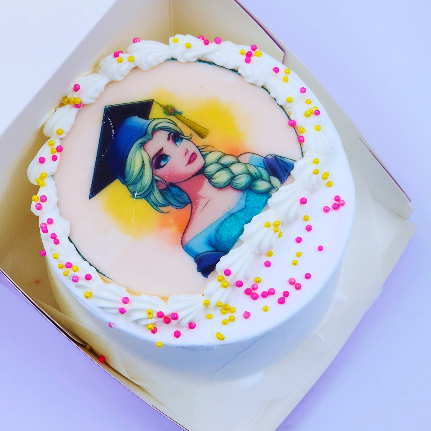 Elsa Graduation Lunch Box Cake