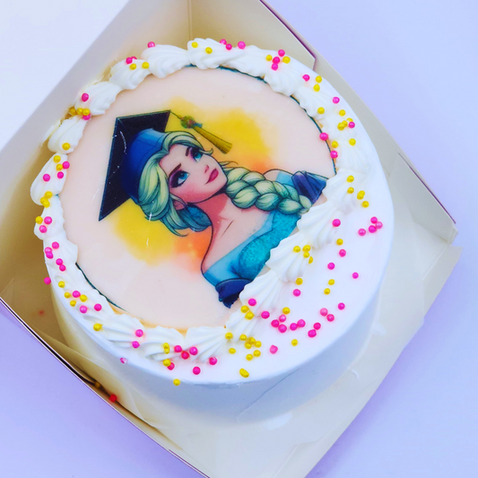 Elsa Graduation Lunch Box Cake