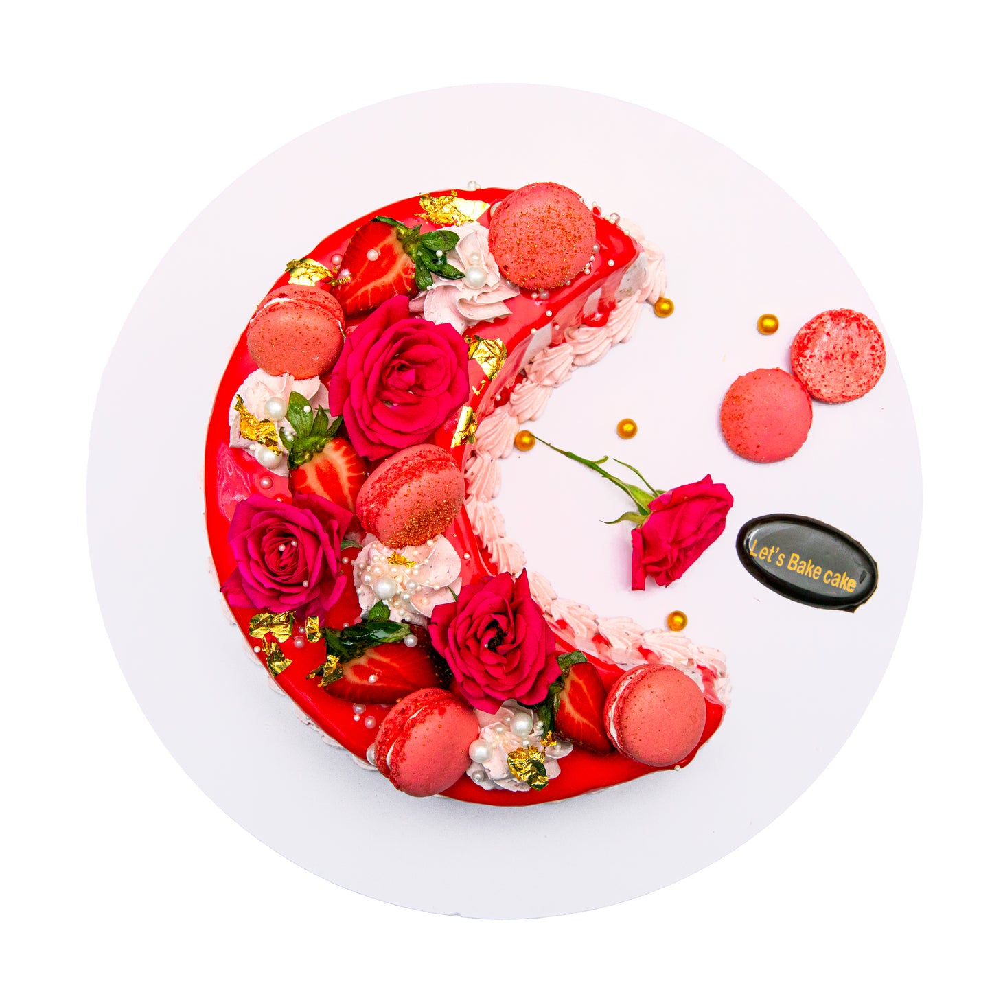 🌙 Signature Crescent Moon Cake | Luxury Eid Festival Dessert Red velvet