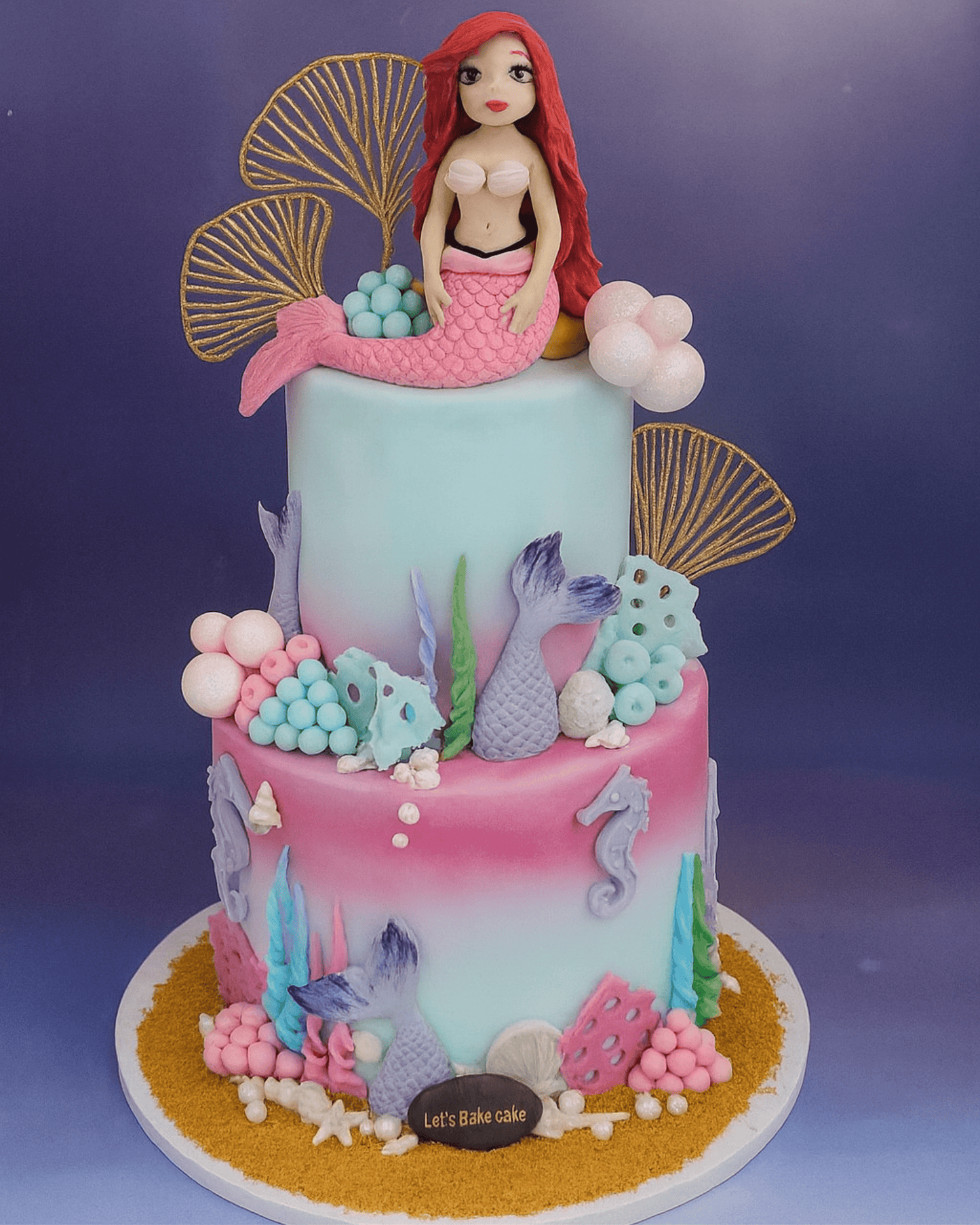 Mermaid Theme Birthday Cake