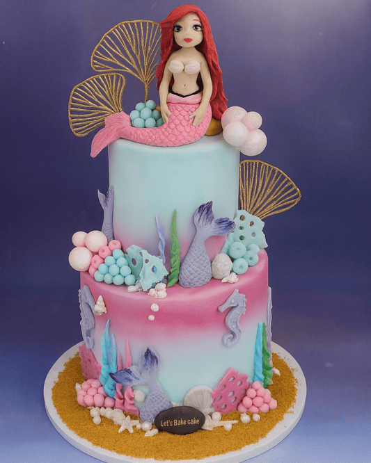 Mermaid Theme Birthday Cake