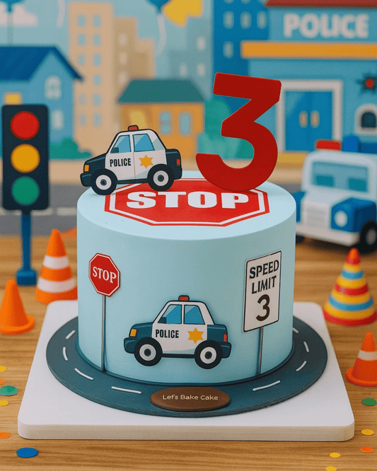 Police Patrol Road Cake