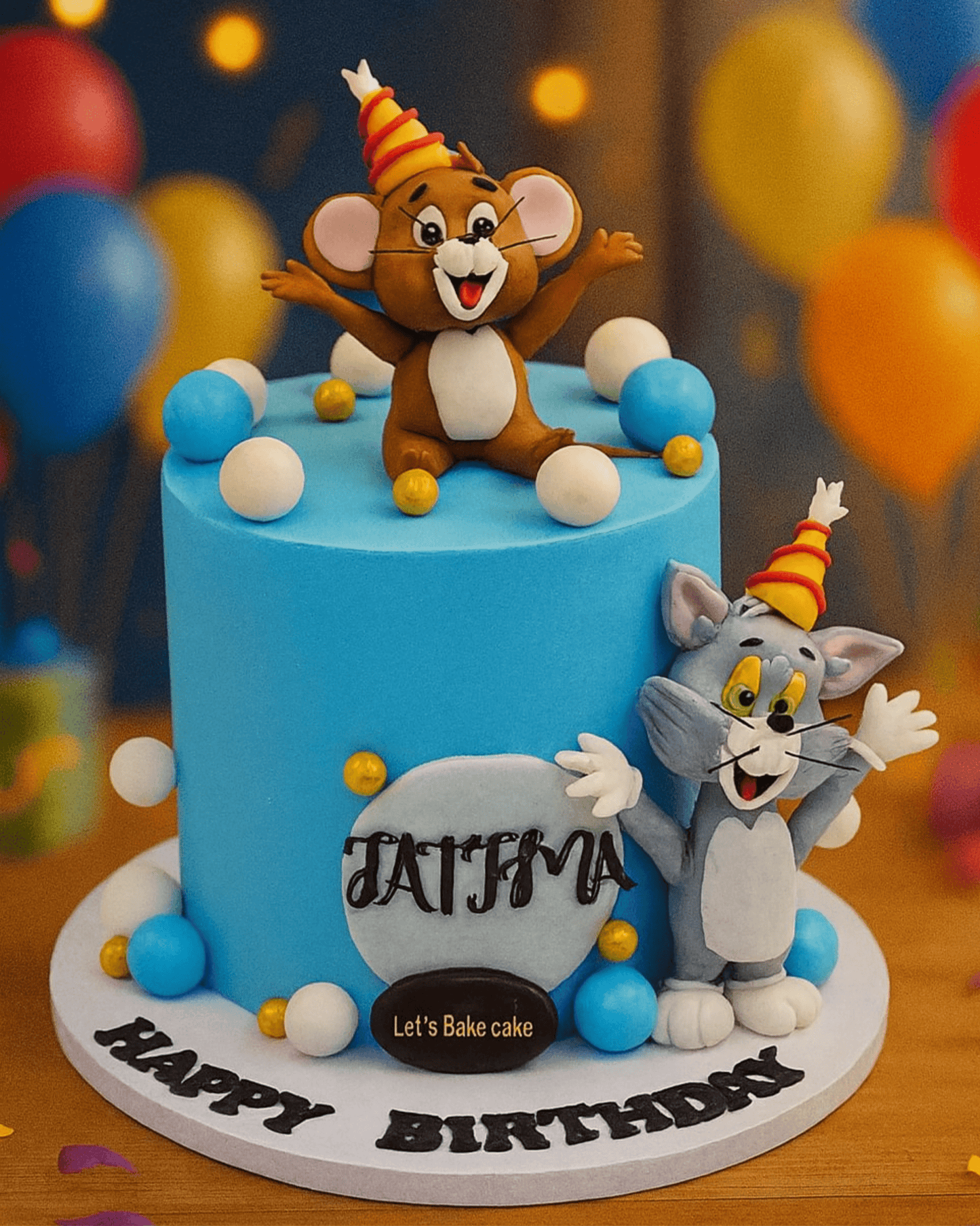 Tom & Jerry Birthday Theme Cake
