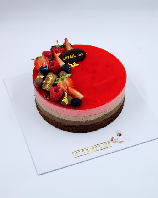 Triple Chocolate & Berry Mousse Cake