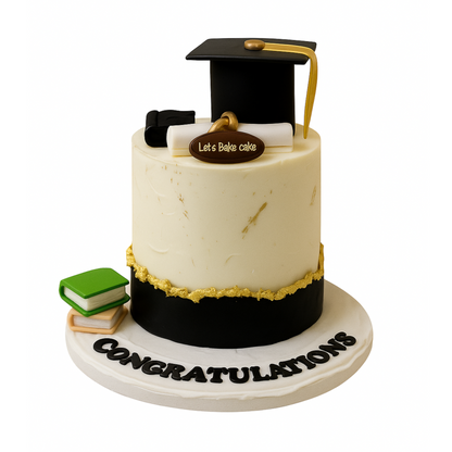 Book & Cap Graduation Cake