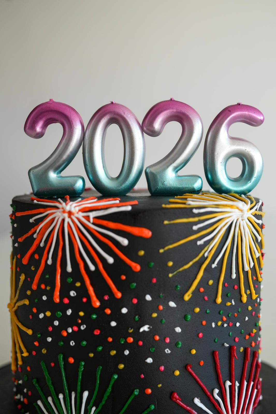 2026 New Year Fireworks Celebration Cake