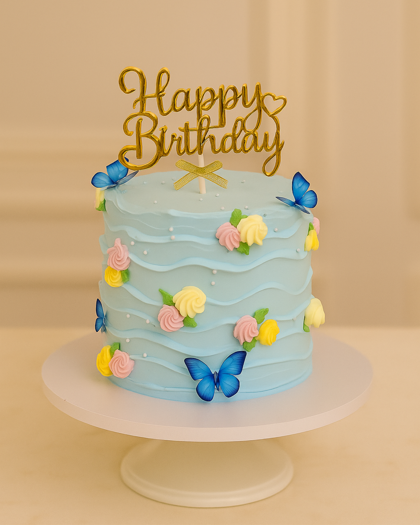 Pastel Garden Butterfly Cake