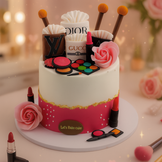 Luxury Makeup Theme Cake