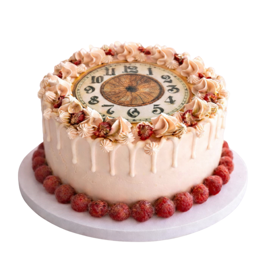 Vintage Clock New Year Celebration Cake