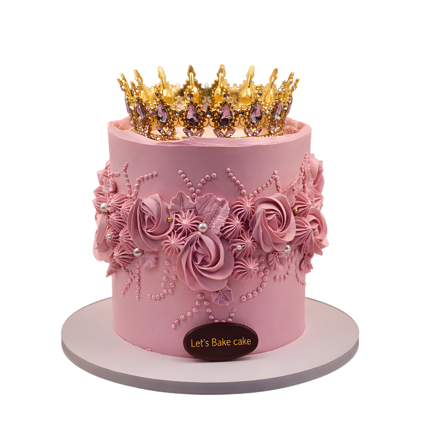 Royal Blush Crown Cake