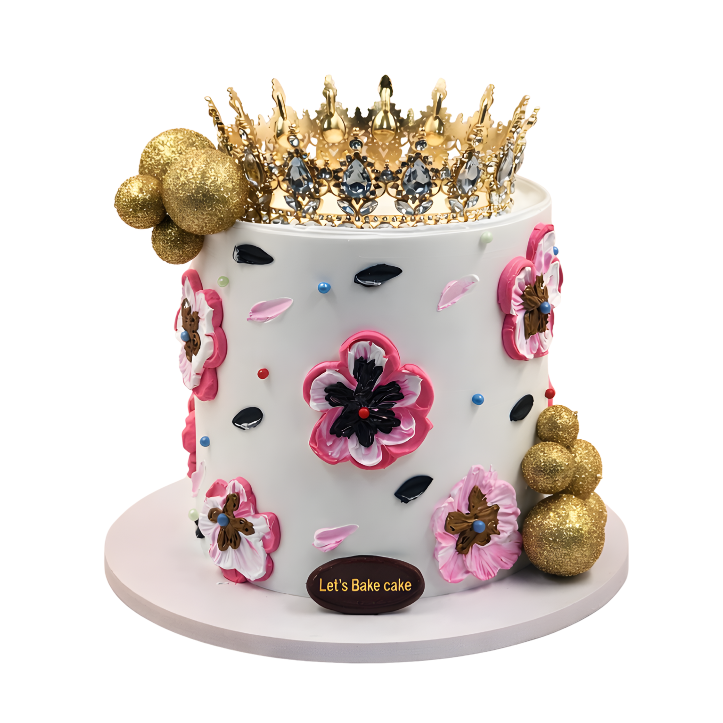 Royal Floral Crown Cake