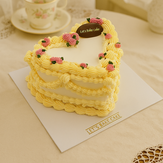 Sunshine Vintage Heart Cake