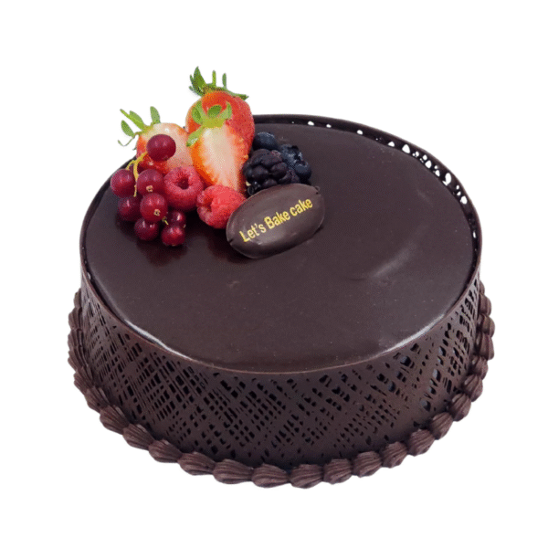 Chocolate Glaze Berry Cake