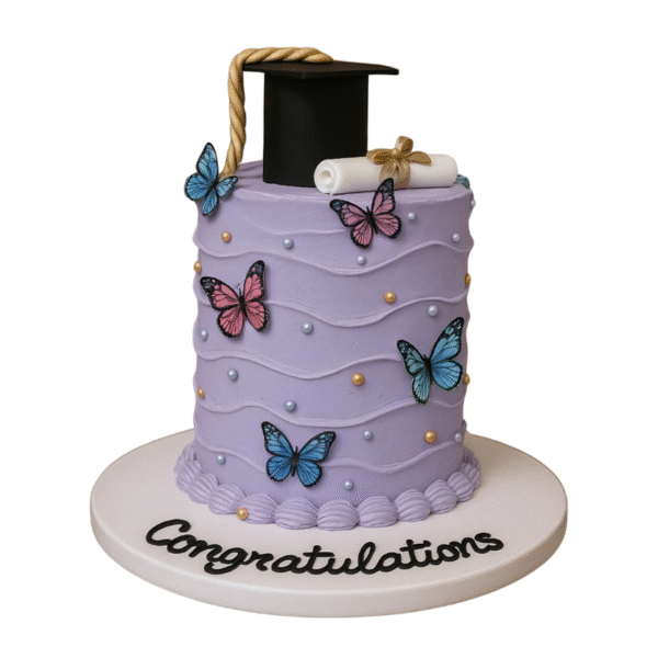 Butterfly Dreams Graduation Cake