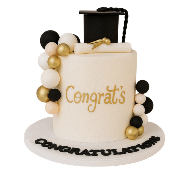 Minimalist Congrats Graduation Cake