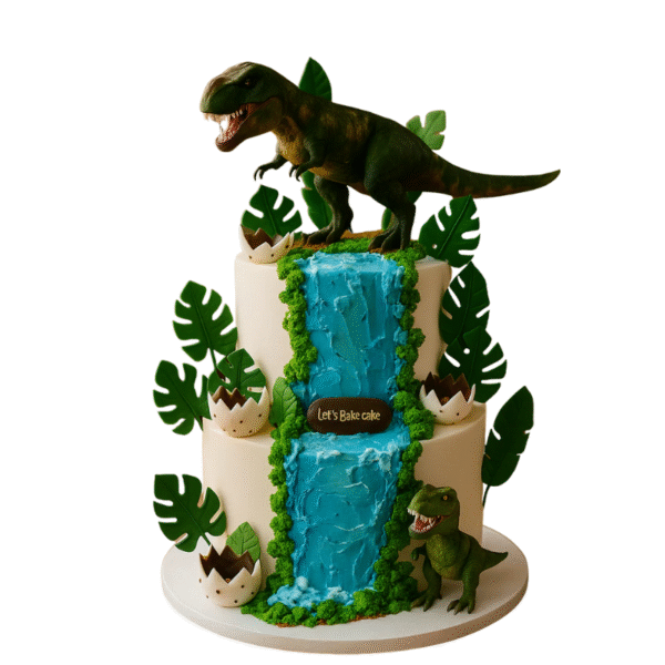 Dinosaur Waterfall Cake