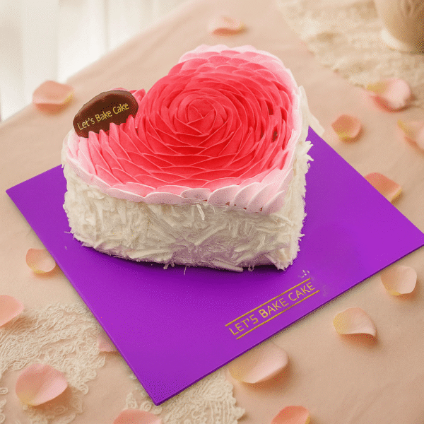 Rosy Heart Cake