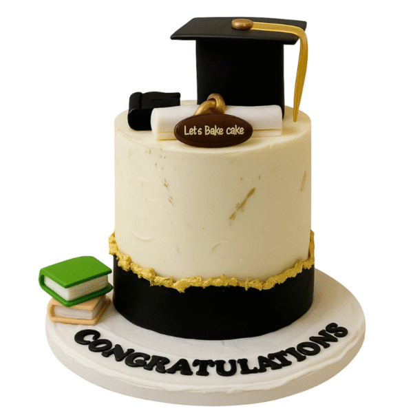 Book & Cap Graduation Cake