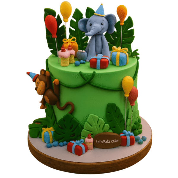 Jungle Safari Elephant Cake