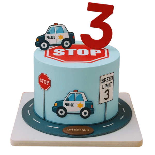 Police Patrol Road Cake