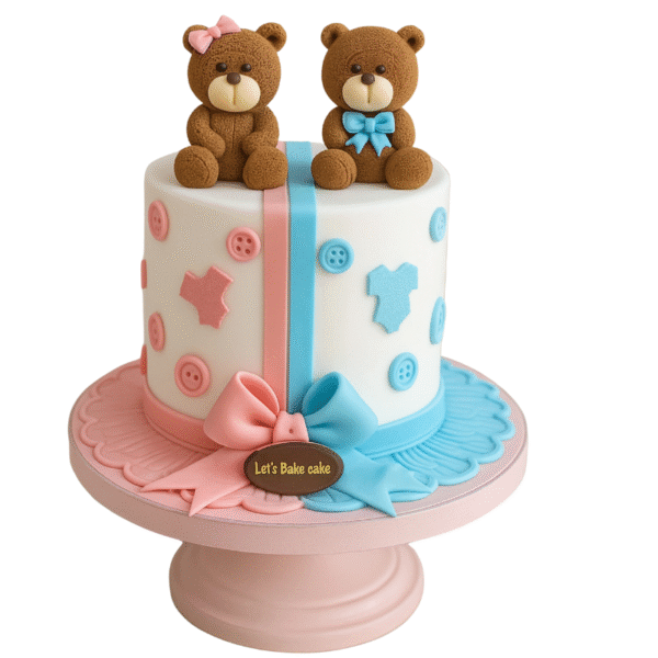TeddyBearGenderRevealCake
