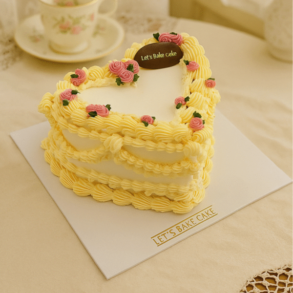 Sunshine Vintage Heart Cake