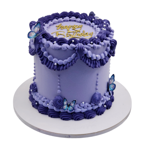 Royal Violet Butterfly Cake